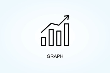 Graph Vector, Icon Or Logo Sign Symbol Illustration