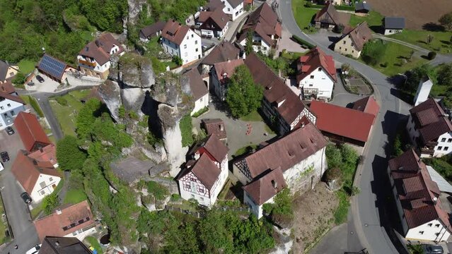 Die Felsen von T&uuml;chersfeld der Fr&auml;nkischen Schweiz in Bayern, Deutschland, 4k