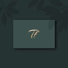Tf logo design vector image