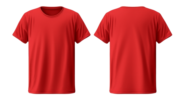 set of color view t-shirt isolated on white.