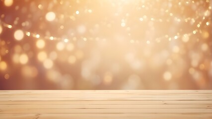 Abstract cream background with bokeh of outdoor party and hazy festival lights