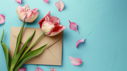 Beautiful flower and greeting card for Mothers Day on