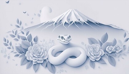 Mt. Fuji and snake_5
