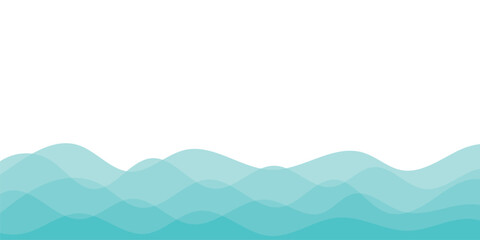 Background vector illustration of blue ocean wave layers