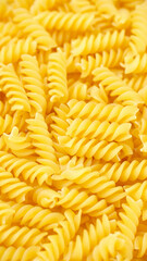 Heap of uncooked italian pasta 
