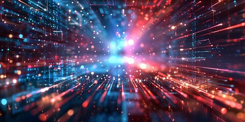 Obraz premium Ultra futurist tech abstract background.