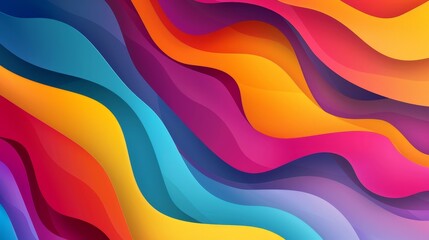 The abstract template of a color flyer with transparent waves