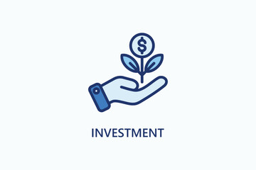 Investment vector, icon or logo sign symbol illustration 
