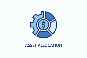 Asset Allocation vector, icon or logo sign symbol illustration 
