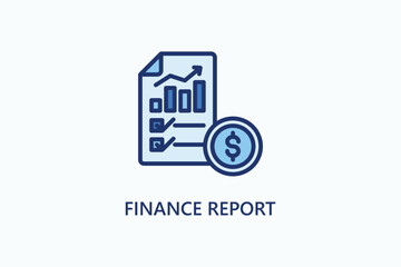 Finance Report vector, icon or logo sign symbol illustration 
