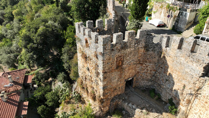 Alanya inner castle walls were built during the Anatolian Seljuk period. Part of the walls are...