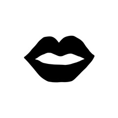 Women llips and mouth silhouette 