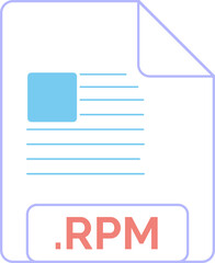 RPM  File Icon little lines   outline