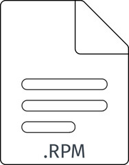 RPM Black Empty Outline Doc icon