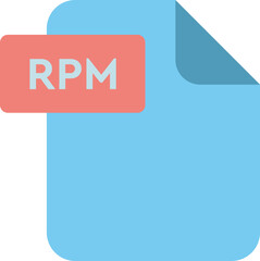 RPM File format icon rounded shapes