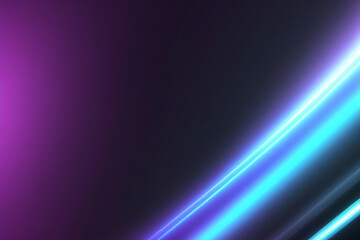 Fototapeta premium Abstrakter futuristischer Hintergrund mit rosa-blau leuchtenden Neon-Bewegungen mit hoher Geschwindigkeit, fließenden, geschwungenen Wellenlinien und Bokeh-Lichtern. 