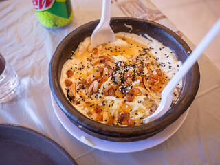 yemeni cuisine on the floor of the yemeni restaurant in capital amman