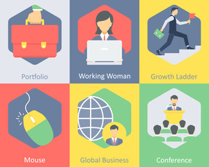 portfolio, working woman, growth ladder
