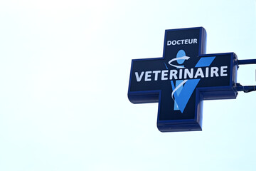 cross sign indicating veterinary doctor
