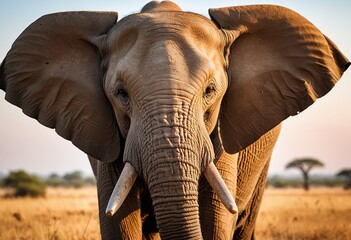 The Eyes of Wisdom: A Close-Up Portrait of an Elephant
