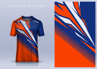 Fabric textile design for Sport t-shirt, Soccer jersey mockup for football club. uniform front view.	