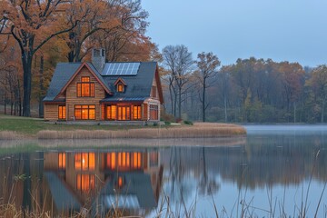 Sustainable Bamboo and Solar Panels at Eco-Conscious Research Center