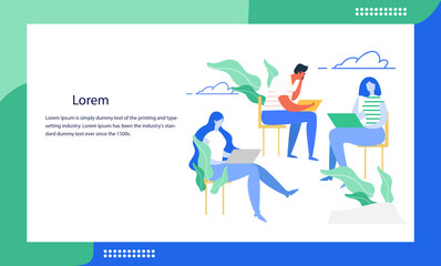 Concept of benefits of teamwork, business triumph, work success. Modern flat vector illustration for website.