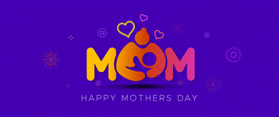 EPS illustration of Mother's Day celebration greeting card. Motherhood, maternal bonds and the influence of mothers in society.