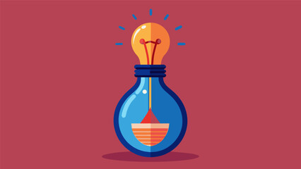 A oneofakind vase created from a repurposed light bulb.. Vector illustration