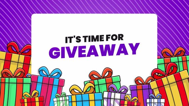 It's Time For Giveaway 4K Animation