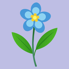 Captivating Forget-Me-Not Flower Vector: Timeless Beauty in Digital Form