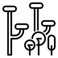 forest icon, line icon style