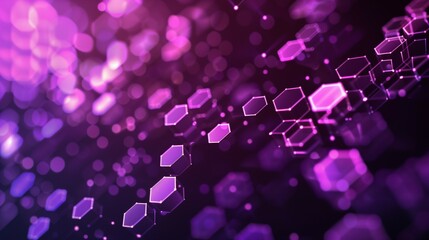 abstract hexagon pattern purple background, digital cyberspace and technology concept wallpaper, virtual surface backdrop