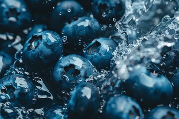 A bunch of ripe blueberries on a white, close-up. Isolated.. Beautiful simple AI generated image in 4K, unique.