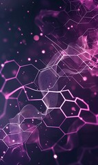 abstract hexagon pattern purple background, digital cyberspace and technology concept wallpaper, virtual surface backdrop