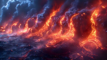Lava Flow: A Dynamic and Vivid Visualization of Raw Power
