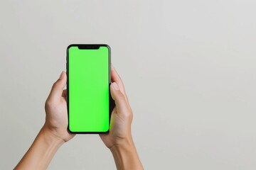 Professional Over-The-Shoulder phone Green Screen Mockup