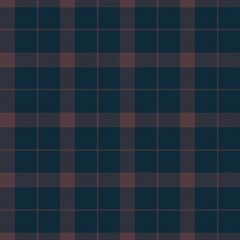 Obraz premium Tartan seamless pattern, brown and navy blue, can be used in fashion design. Bedding, curtains, tablecloths