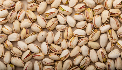 Fototapeta premium Texture of pistachio nuts. Healthy and tasty snack.