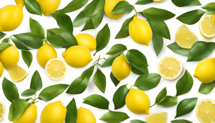 Lemon fruit with lemon leaf isolated on white background. One whole lemon fruit on white background with clipping path. As design element.