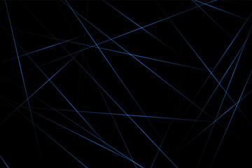 Abstract black with blue lines, triangles background modern design. Vector illustration EPS 10.