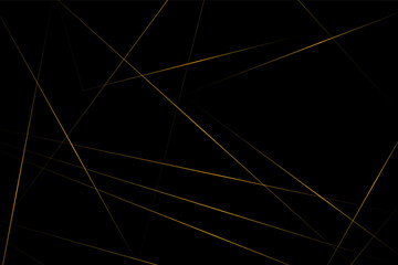 Abstract black with gold lines, triangles background modern design. Vector illustration EPS 10.