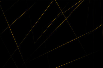 Abstract black with gold lines, triangles background modern design. Vector illustration EPS 10.