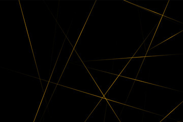 Abstract black with gold lines, triangles background modern design. Vector illustration EPS 10.