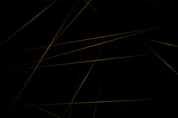 Abstract black with gold lines, triangles background modern design. Vector illustration EPS 10.