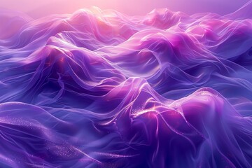 Abstract 3D background with a dreamy purple haze of waves that creates a sense of mystery and intrigue.