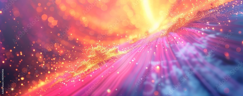 Wall mural abstract 3d light background reminiscent of a celestial aura with shimmering rays of light emanating