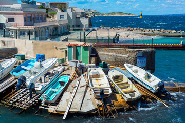 Le port de Malmousque à Marseille