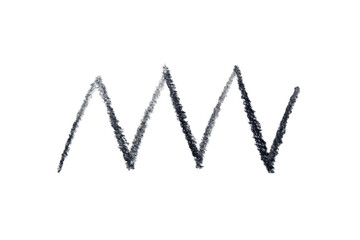 Hand drawn black crayon scribble on transparent background, cut out. Design element.