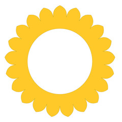 gold flower or sun shape